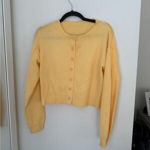 REVOLVE Soft Yellow Cardigan Sweater